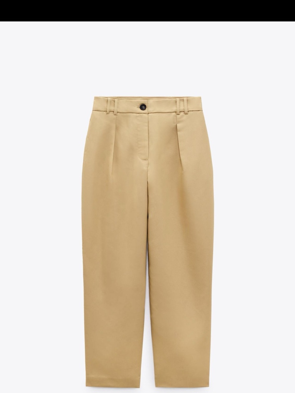 Zara High-Rise Tailored Trousers in Camel